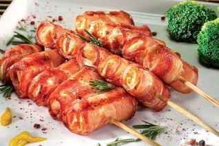 Жаркое в пивном маринаде и сырные шашлычки