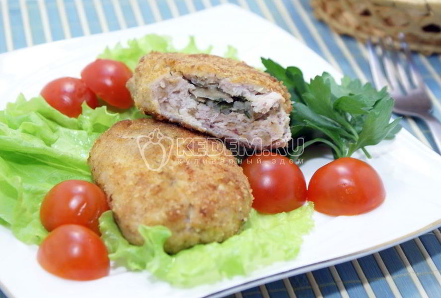 Куриные зразы с грибами Удачные