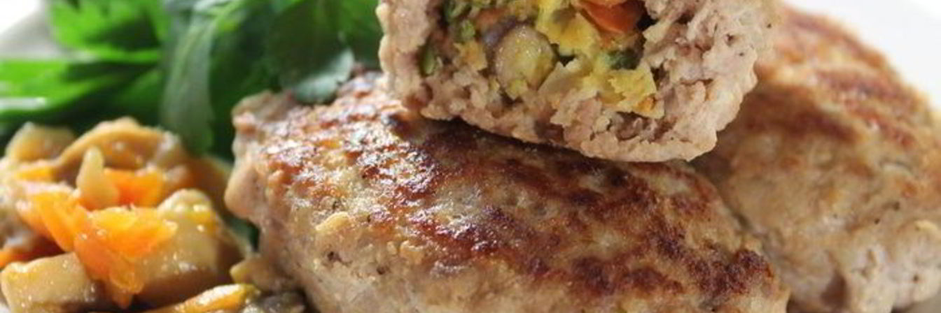 Зразы с начинкой из грибного омлета