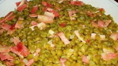 гороховая каша с копченостями