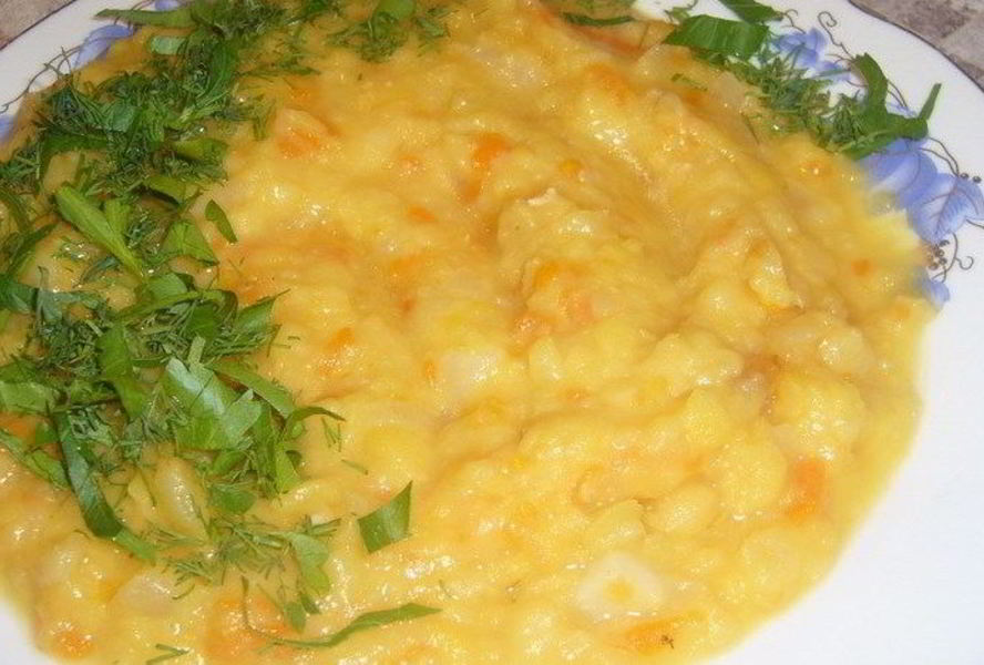 Гороховая каша в микроволновке