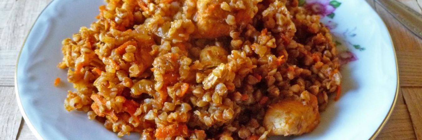 Гречка по купечески с курицей