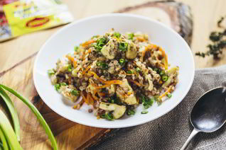 Гречка с грибами и овощами