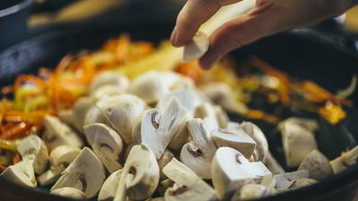 гречка с грибами и овощами