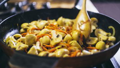 гречка с грибами и овощами