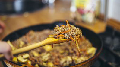 гречка с грибами и овощами