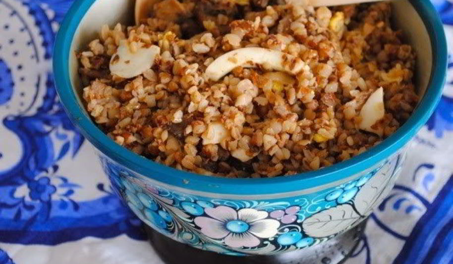 Рецепт гречки с грибами и яйцами