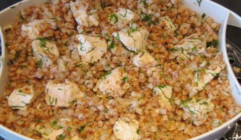 Рецепт гречки с куриным филе
