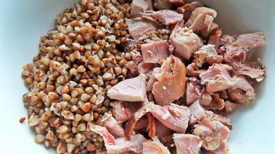 гречка с курочкой под сыром