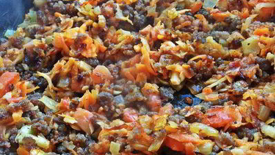 гречка с мясом и корнеплодами