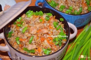 Гречка с мясом в горшочке