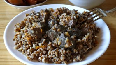 гречка с печенью