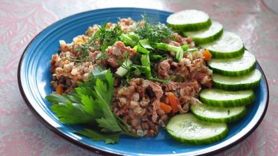 гречка с тушенкой ветчиной в мультиварке