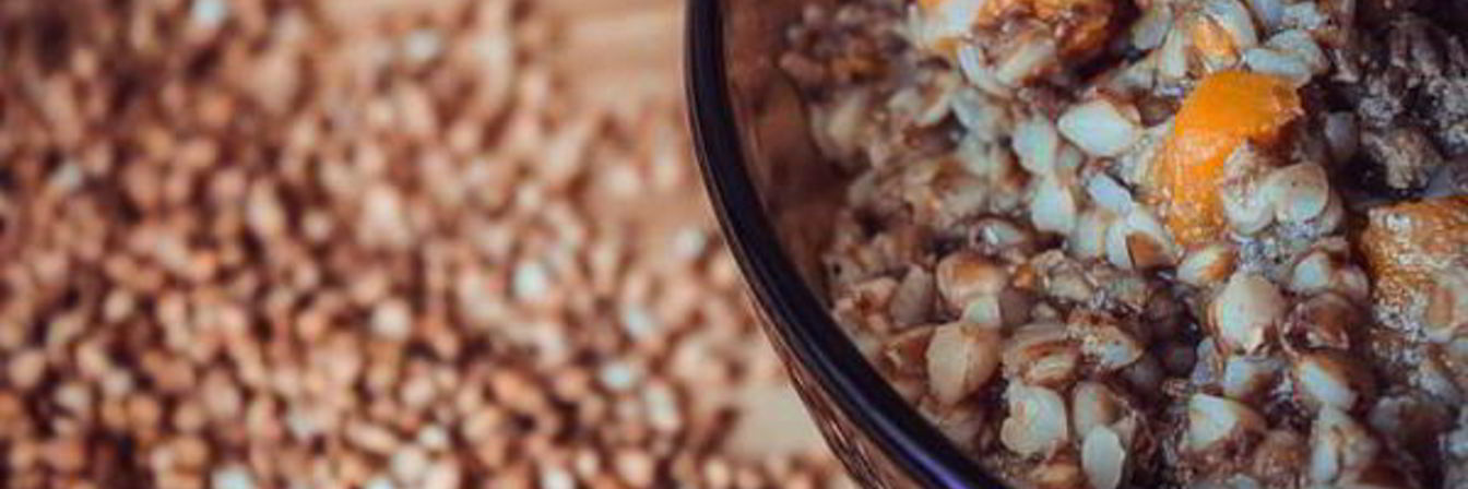 Гречка с тыквой и печенью