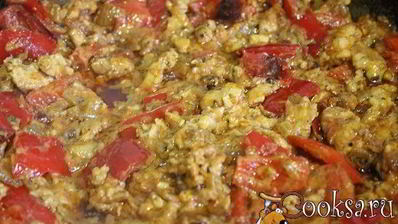 гречневая каша с болгарским перцем и фаршем