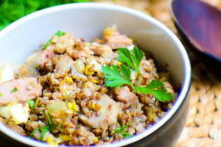 Гречневая каша с грибами по-боярски