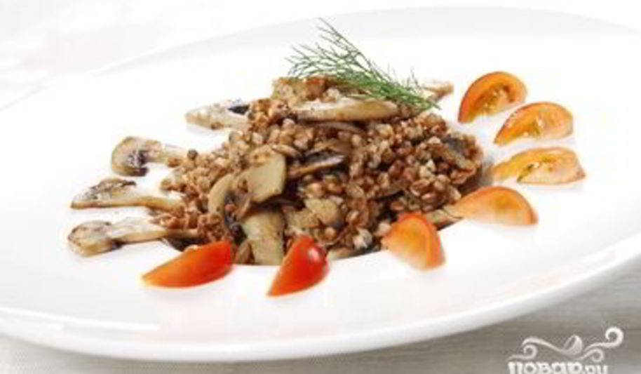 Рецепт гречневой каши с шампиньонами