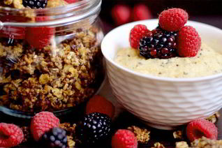 Каша из овсяных отрубей с семенами чиа