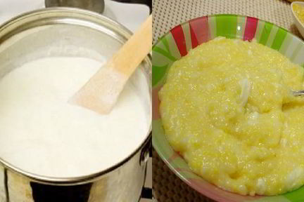 Кукурузная каша на молоке