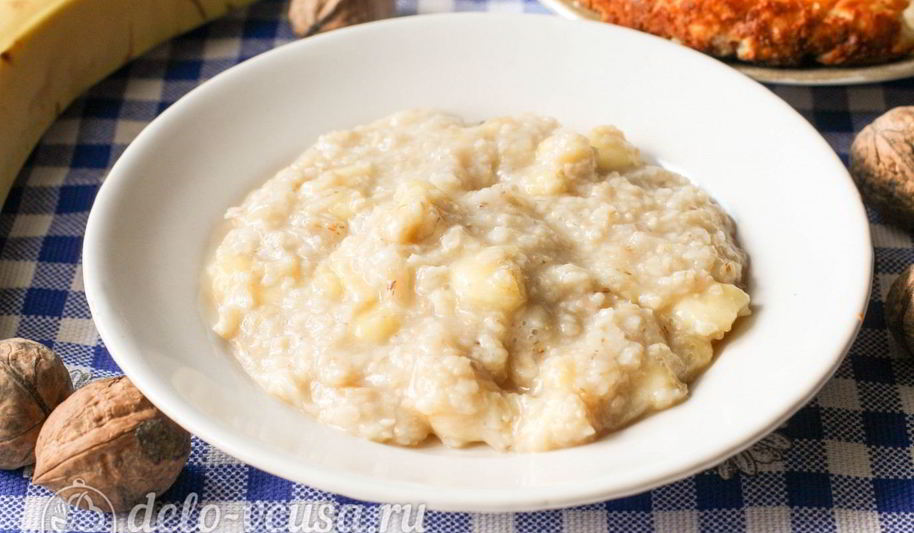 Рецепт овсяной каши с бананом
