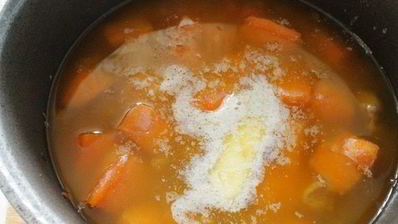 пшеничная каша с мясом и тыквой