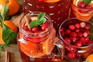 Безалкогольный клюквенный пунш