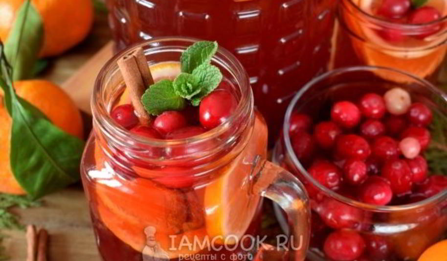 Рецепт безалкогольного клюквенного пунша