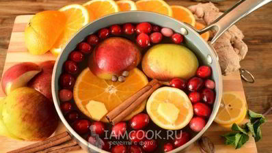 безалкогольный клюквенный пунш