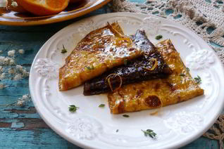 Блинчики с цитрусовым сиропом