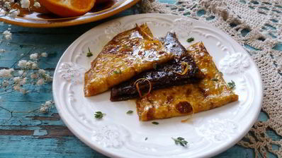 блинчики с цитрусовым сиропом