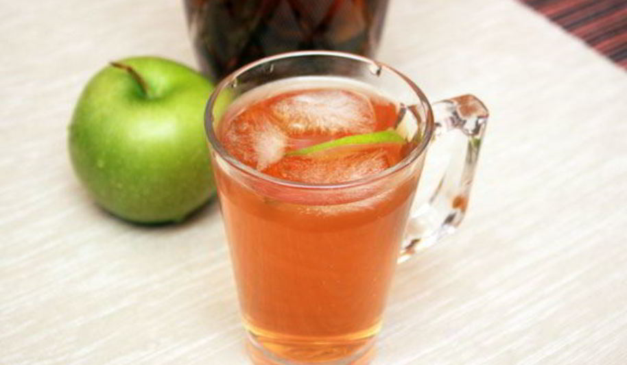 Рецепт холодного чая с мятой и яблоком