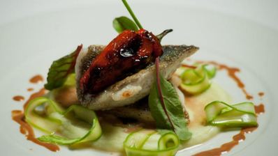 рыба святого петра с чайным соусом бергамот