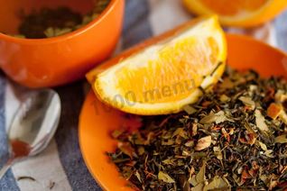 Зеленый чай с апельсином