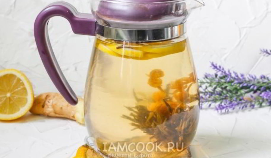 Рецепт зеленого чая с имбирем и лимоном