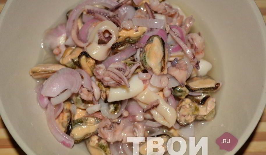 Рецепт маринованного коктейля из морепродуктов