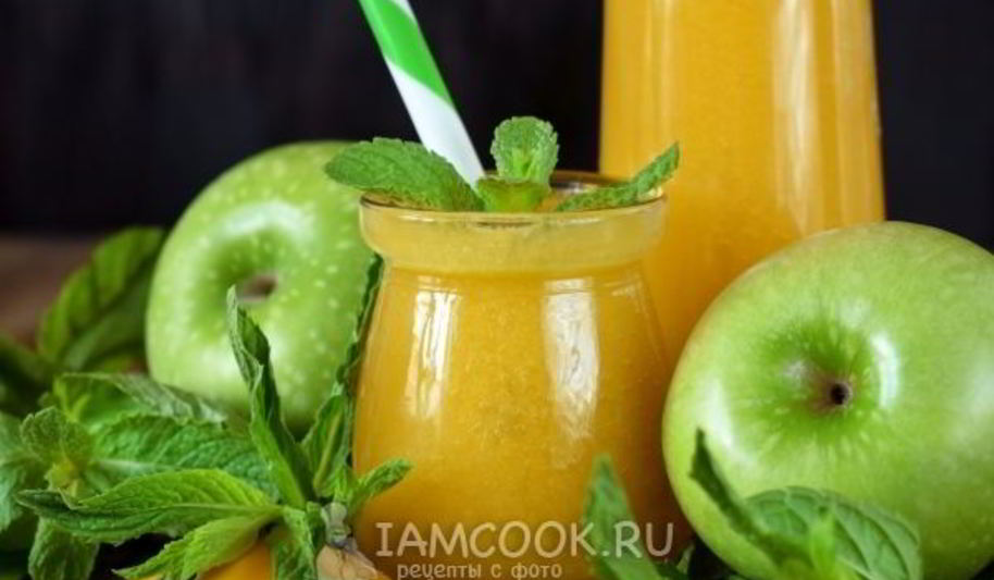 Рецепт смузей из яблока и консервированного манго