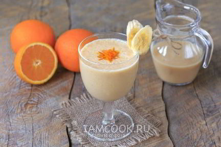 Смузи с бананом и апельсином