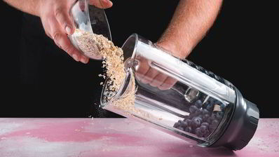 смузи с голубикой и бананом