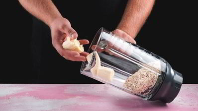 смузи с голубикой и бананом