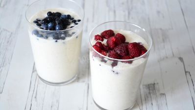 смузи с овсяными хлопьями бананом