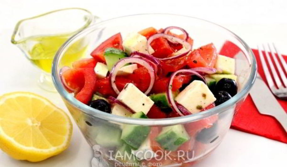 Рецепт греческого салата с брынзой