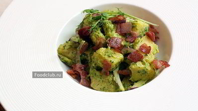 картофельный салат с йогуртовым соусом