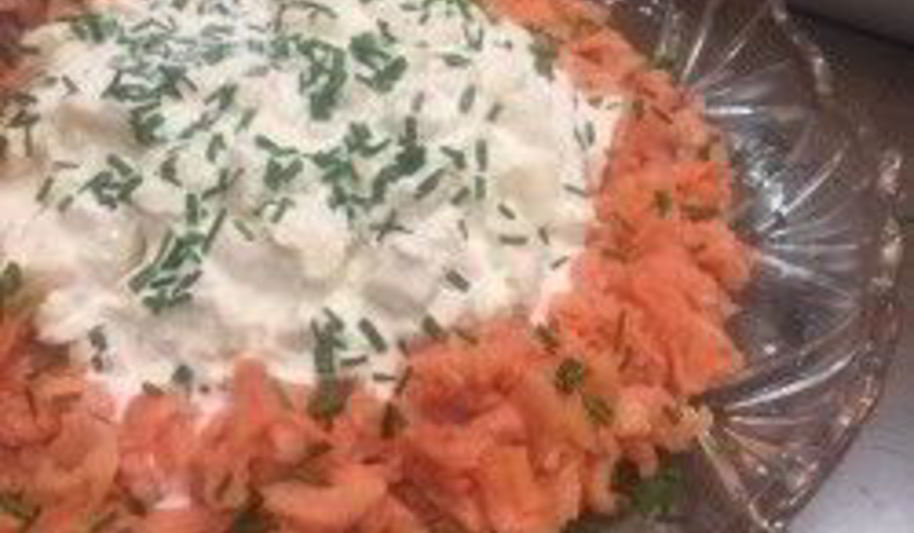 Рецепт картофельного салата с красной рыбой по-итальянски