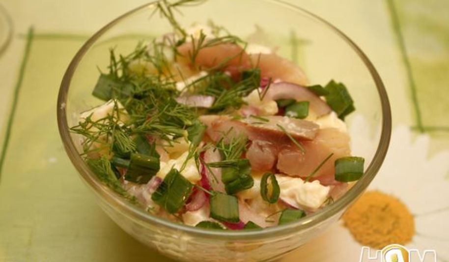 Рецепт картофельного салата с селедкой