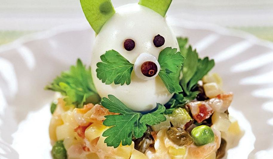 Рецепт картофельного салата зайчик