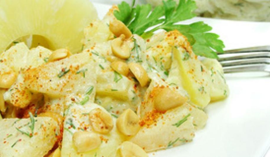 Рецепт немецкого картофельного салата с ананасами