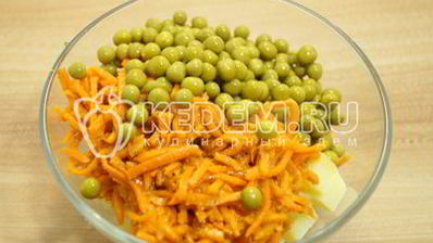 салат из картофеля с морковью по-корейски