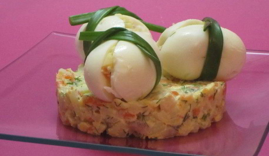 Рецепт салата картофельного с сельдью