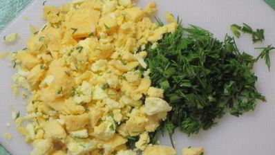 салат картофельный с сельдью