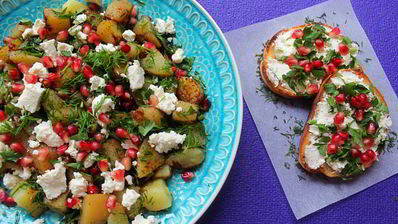 теплый салат с картофелем